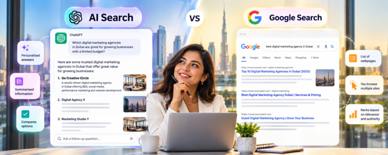 AI Search vs Google Search in Dubai