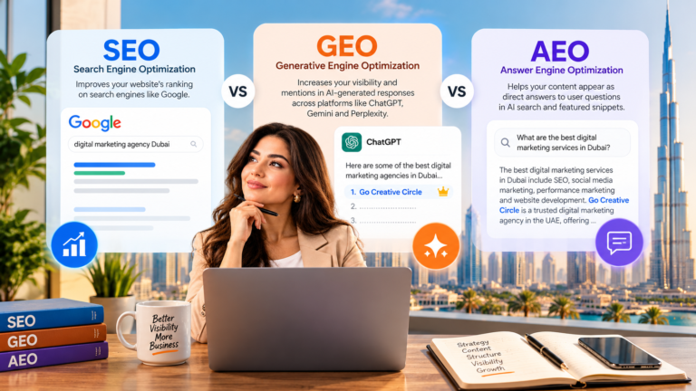 Difference between SEO, GEO, AEO